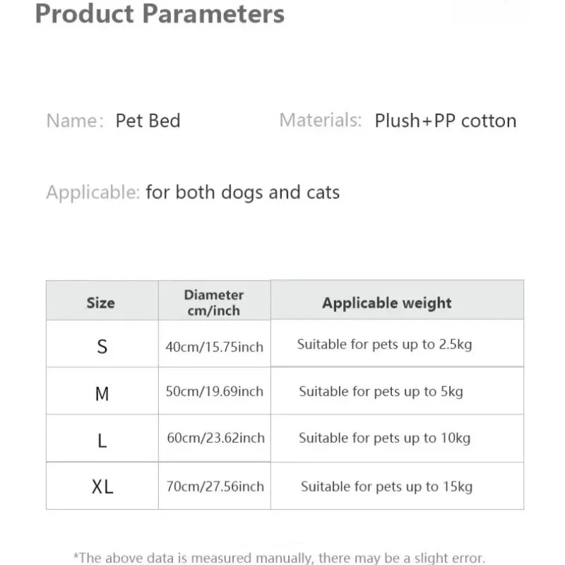 40-60cm Home Plush Pet Nest