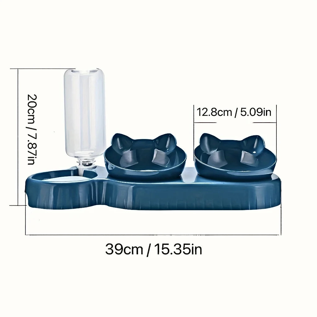 Pet Bowls With Water Feeder, 3 In 1 Ear Design