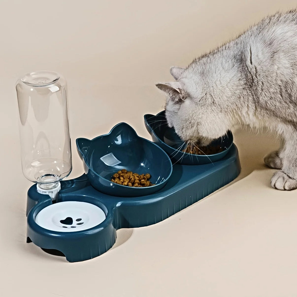 Pet Bowls With Water Feeder, 3 In 1 Ear Design