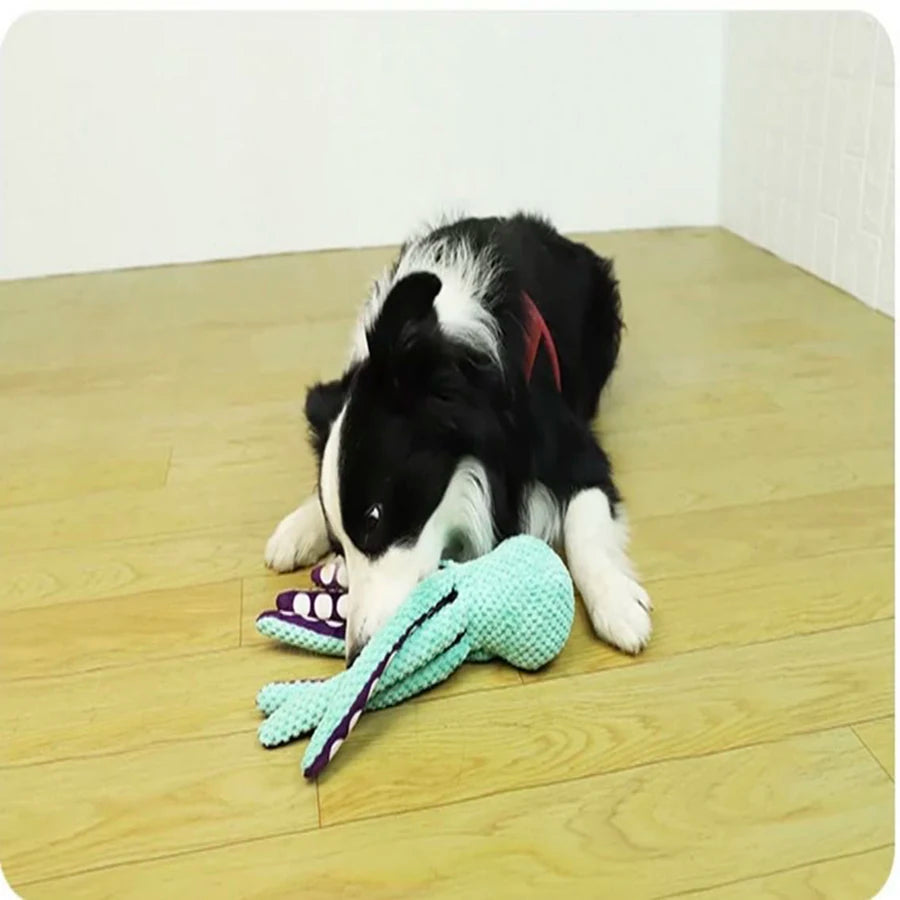 Dog Plush Interactive Octopus Toy