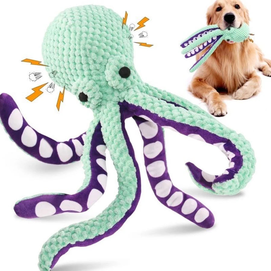 Dog Plush Interactive Octopus Toy